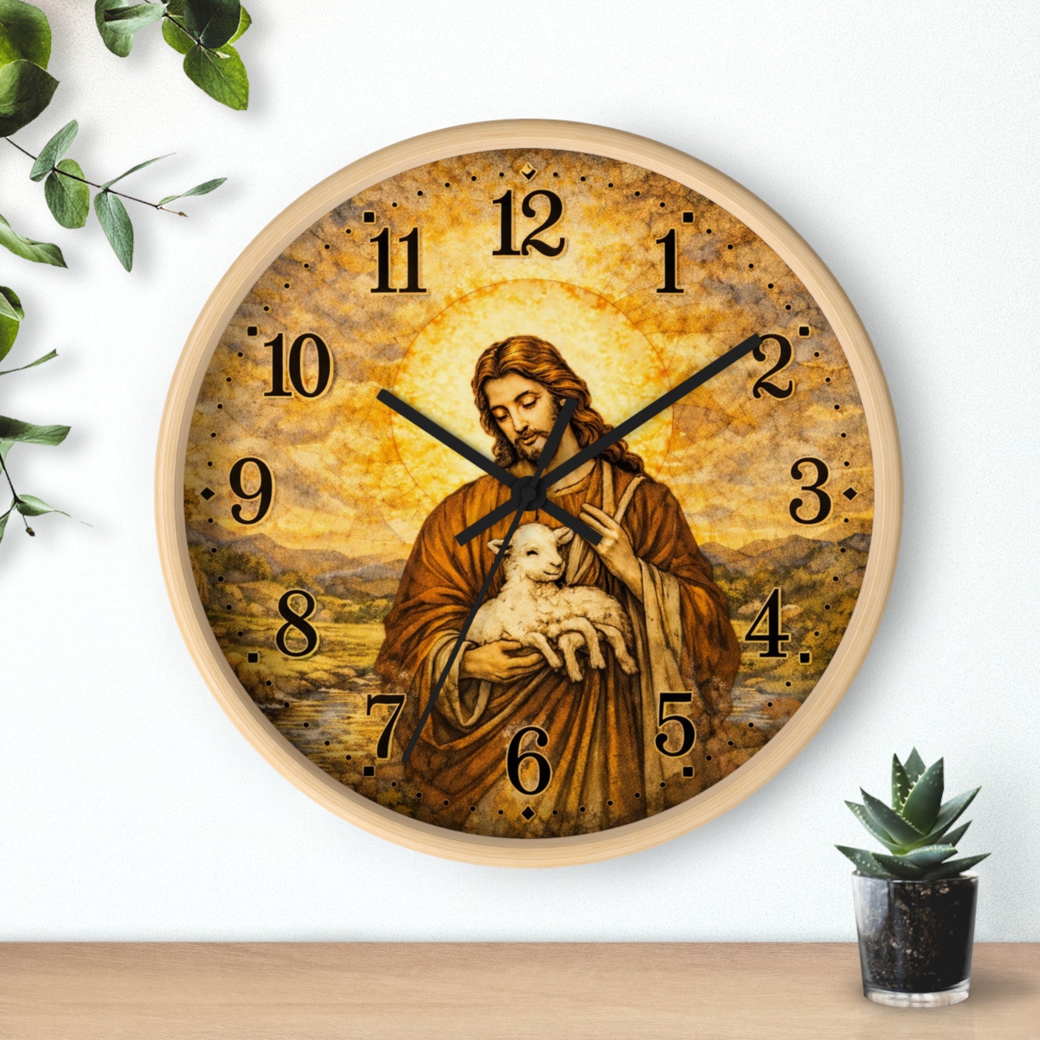 Jesus the good shepherd wall clock (elder designed)