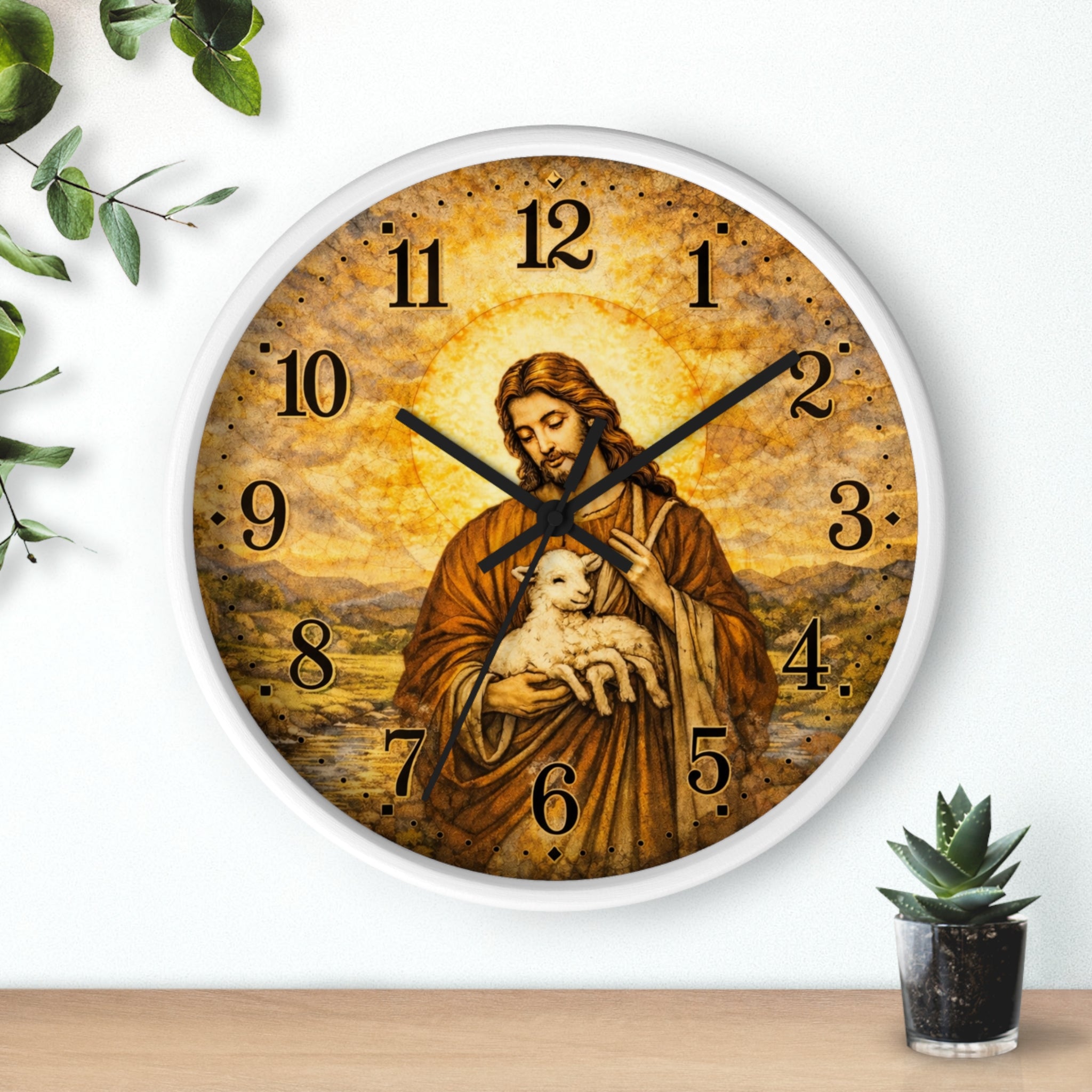 Jesus the good shepherd wall clock (elder designed)